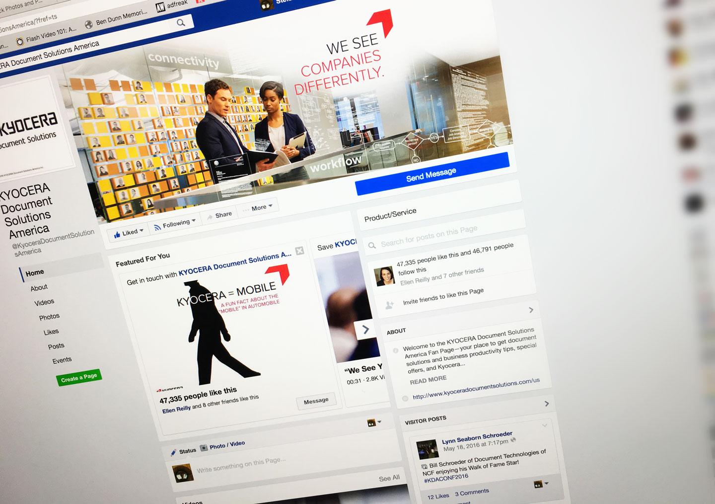 Helping B2B clients create their social media presence by providing original content.